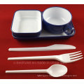 Plastic Airline Rotable Inflight Tableware Food Tray Meal Set
